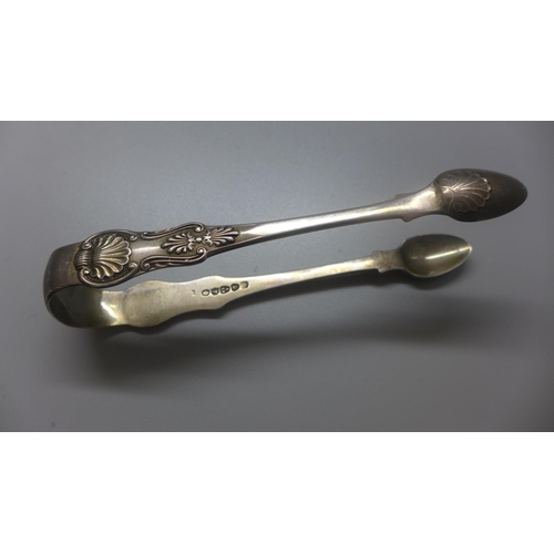 769 - A set of six 19th Century silver spoons with sugar bows, spoons Newcastle 1833, sugar bows Newcastle... 