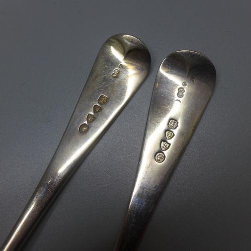 800 - A pair of Victorian silver spoons by George Adams, London 1877, 142g