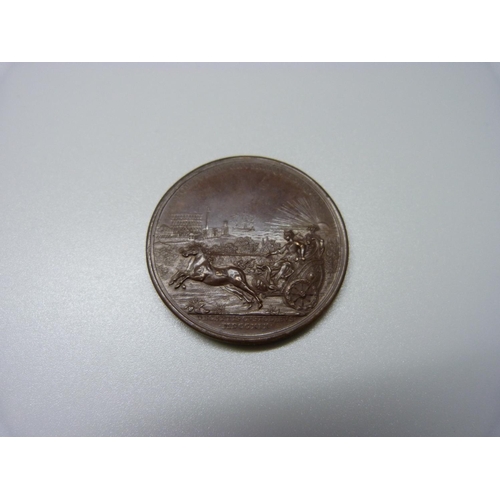 995 - A Jacobite bronze medallion, Princess Clementina’s Escape from Innsbruck