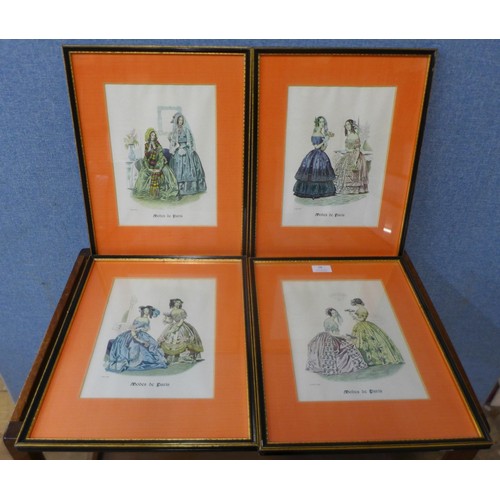 68 - A set of four Mode de Paris fashion prints, framed