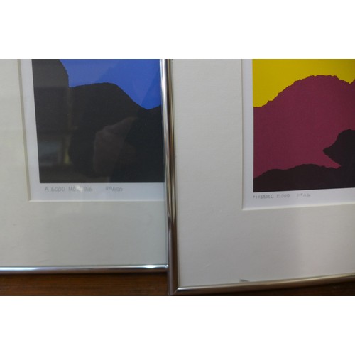 73 - A pair of signed Arthur Secunda limited edition silkscreen prints, A Good Morning 84/150 and Fire Ba... 