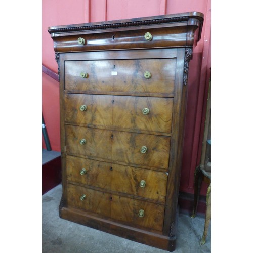 94 - A 19th Century French six drawer chest, 150cms h, 104cms w, 45cms d