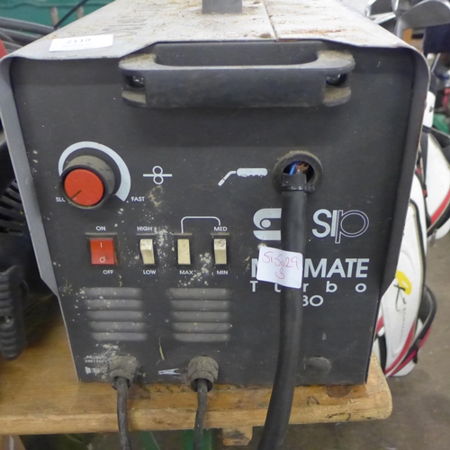 2119 - SIP Migmate Turbo 130 Mig welding unit, failed electrical safety test due to damaged cable - sold as... 