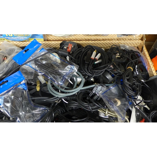 2143 - 2 Cases of assorted gaming computer/phone cables