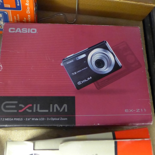 2210 - Original Canon Sureshot 35mm compact film camera in box with instructions; boxed Olympus-FE120 6MP c... 