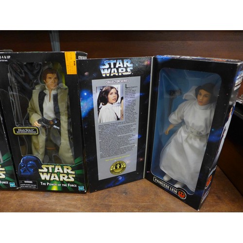 1114 - Star Wars action figures: Luke Skywalker, Han Solo, Princess Leia and Chewbacca