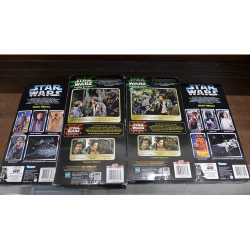 1114 - Star Wars action figures: Luke Skywalker, Han Solo, Princess Leia and Chewbacca