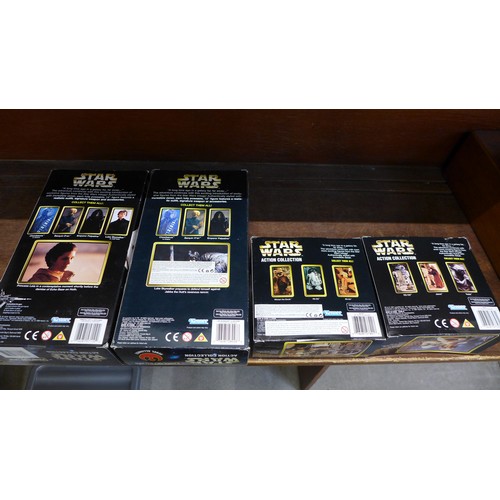 1115 - Star Wars figures: Luke Skywalker, Princess Leia, R2D2 and Yoda