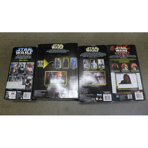 1116 - Star Wars figures: Snowtrooper, The Fighter Pilot, Darth Maul and Boba Fett