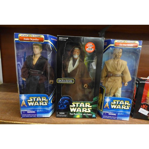 1120 - Star Wars figures: Anakin Skywalker boy, Anakin Skywalker, Ben Kenobi and Obi Wan Kenobi