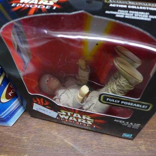 1120 - Star Wars figures: Anakin Skywalker boy, Anakin Skywalker, Ben Kenobi and Obi Wan Kenobi