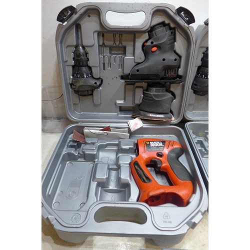 2033 - 3 Black & Decker Quattro - one complete, two missing batteries