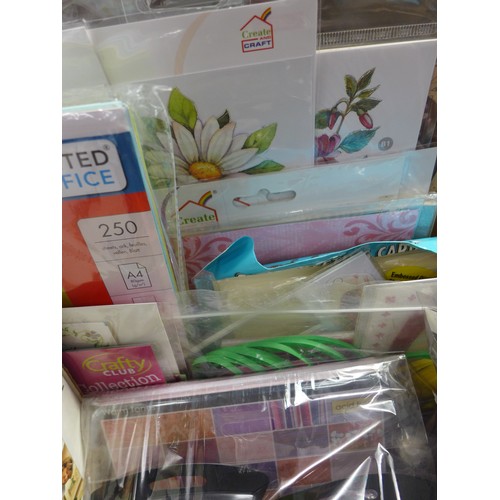 2199 - Craft hamper: Xyron 510 laminator, blending chalks, cutting mat, stamps and cards