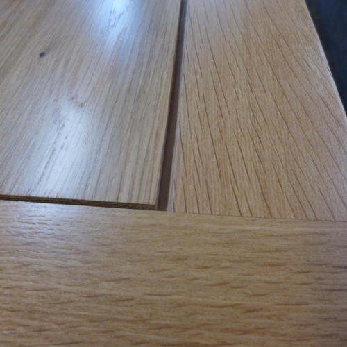 1439 - A solid oak natural bench * this lot is subject to VAT