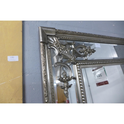 1591 - A large silver French style mirror