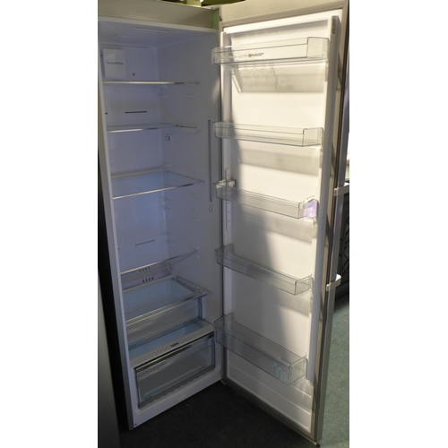 3028 - Sharp Inox larder fridge 9SJ-LC3ICHX.F)