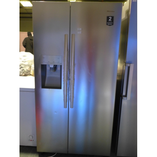 3029 - Hisense Stainless Steel Side By Side Fridge Freezer - model: RS694N4IIF, Original RRP £666.66 + vat ... 