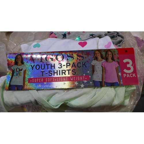 3049 - Bag of girls Vigoss T-shirt sets, mixed size and styles, approx. 15 sets per bag * this lot is subje... 