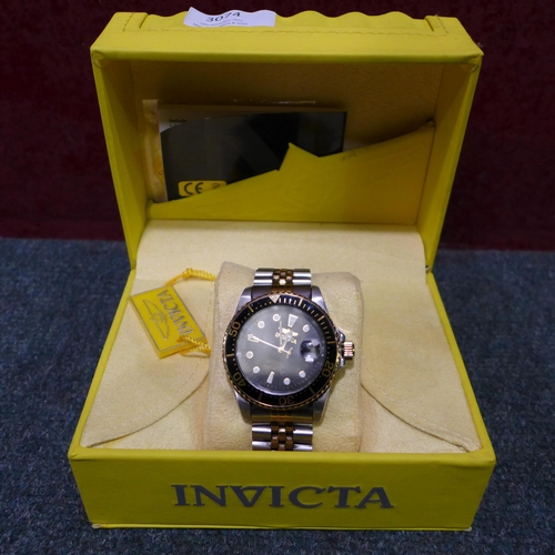 3074 - Gentleman's Invicta Pro Diver Pallet Watch - (WATCH FACE OF CENTRE) (273-31) * This lot is subject t... 