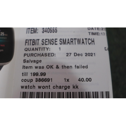 3078 - Fitbit Sense Smartwatch, original RRP £159.99 + VAT (273-166) * This lot is subject to VAT