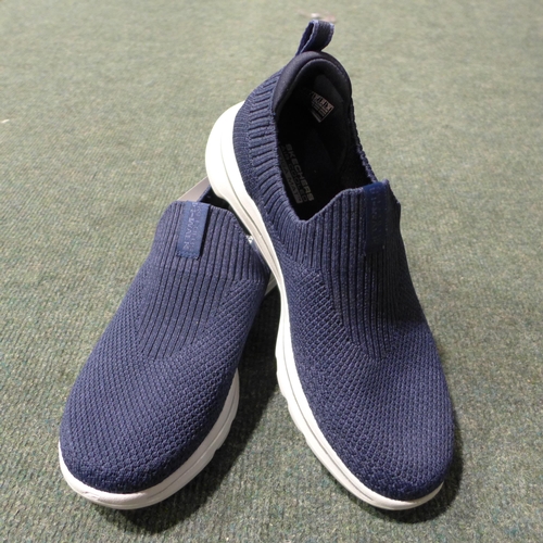 3094 - Pair of women's blue, slip-on Skechers - UK size 4 * this lot is subject to VAT