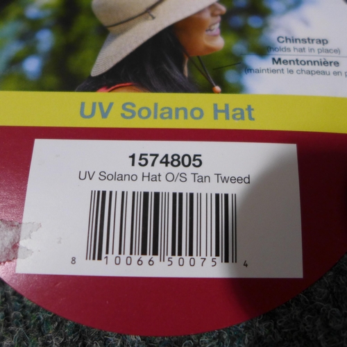 3121 - 15 Women's UV Solano sun hats, UPF 50+ * this lot is subject to VAT