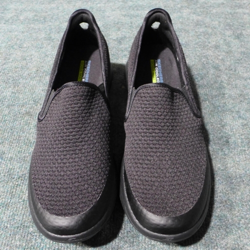 3124 - Pair of men's black slip-on Skechers, UK size 10 * this lot is subject to VAT