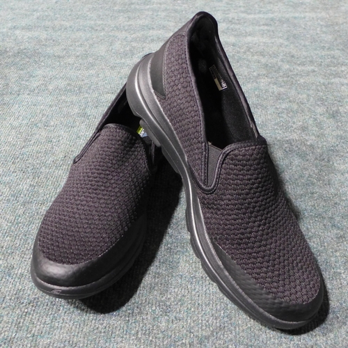 3124 - Pair of men's black slip-on Skechers, UK size 10 * this lot is subject to VAT