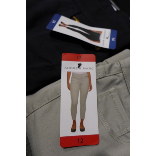 3162 - 4 Pairs of women's trousers, including Andrew Marc and Hilary Radley, mix of sizes, styles and colou... 