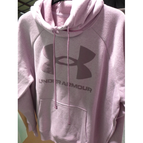 3203 - 3 Women's Under Armour hoodies - all size XL; 2 lilac and 1 mint green * this lot is subject to VAT