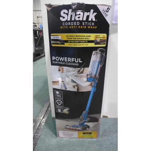 3307 - Shark Corded Stick Vacuum Cleaner (HZ400UKT), original RRP £149.99 + VAT (273-282) * This lot is sub... 