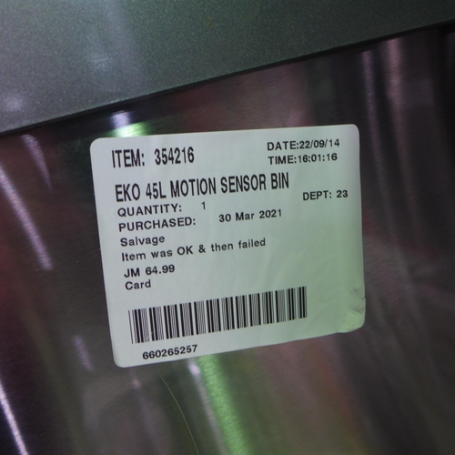 3323 - Eko 45l Motion Sensor Bin (273-246) * This lot is subject to VAT