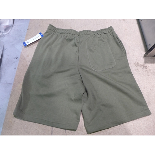 3329 - Bag of men's olive green Champion shorts, all size large, approx. 8 pairs * this lot is subject to V... 