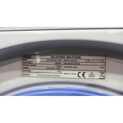 3357b - Ecomm Vignette Haier 10kg Washing Machine, original RRP £399.91 + VAT (273-304) * This lot is subjec... 