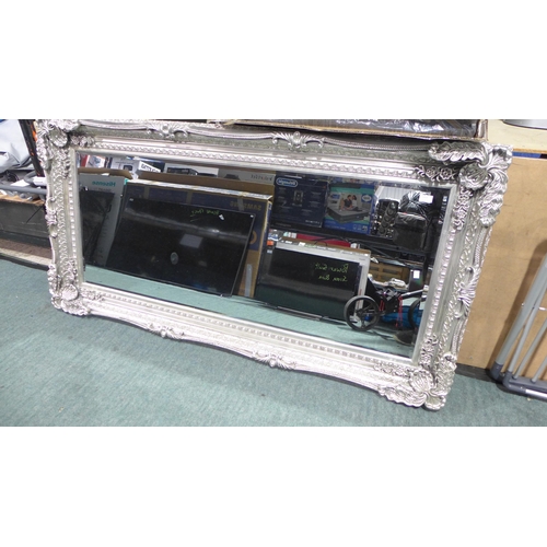 3359 - Carved Silver Leaner Louis Mirror, original RRP £99.99 + VAT (273-170) * This lot is subject to VAT