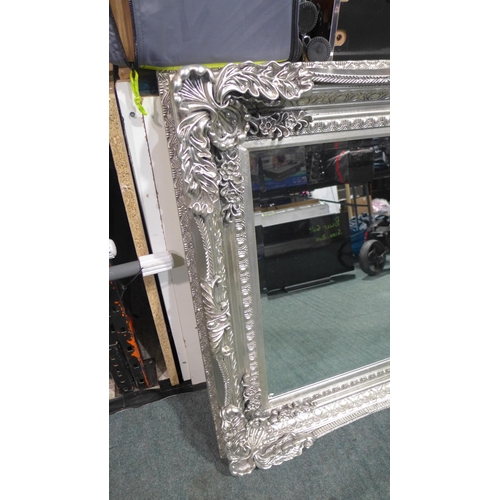 3359 - Carved Silver Leaner Louis Mirror, original RRP £99.99 + VAT (273-170) * This lot is subject to VAT