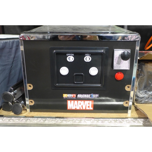 3364 - Marvel Arcade1Up Dual Plug Pinball Machine - (POWER FAULT/NO POWER LEAD/ONE LEG MISSING), original R... 