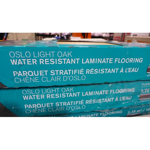 3217 - 4 Packs of Laminate Flooring Oslo   - Light Oak (266-304)  * This lot is subject to vat