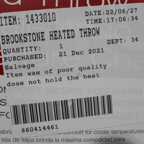 3230 - Brookstone Heated Throw  50