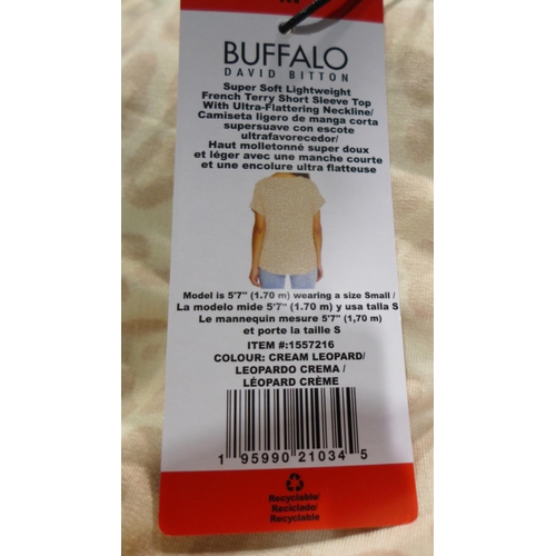 3240 - Bag of women's Buffalo Cream Leopard T-shirts, all size medium, approx. 15 per lot * this lot is sub... 