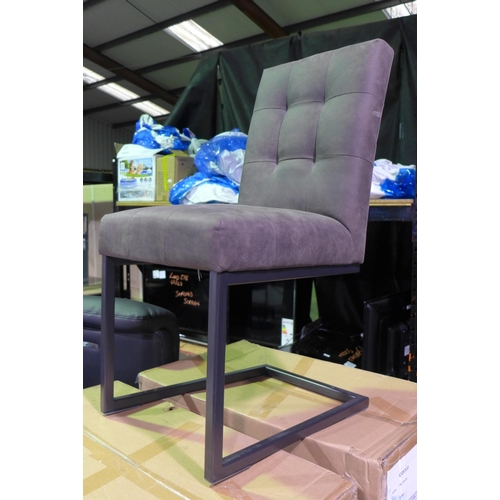 3295 - Set of 6 Bentley Cantilever Gun Metal Dark Grey Fabric Chairs, original RRP £349.99 + VAT each  (273... 