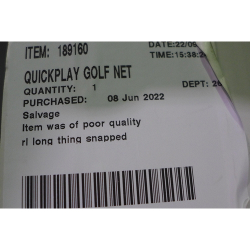 3296 - Quickplay Portable Practise Golf Net (273-273) * This lot is subject to VAT