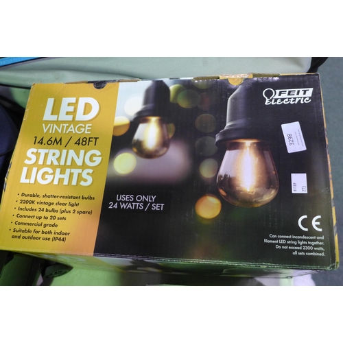 3298 - Feit String LED Lights (48ft) (273-274) * This lot is subject to VAT