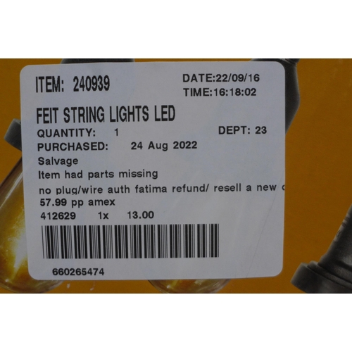 3298 - Feit String LED Lights (48ft) (273-274) * This lot is subject to VAT