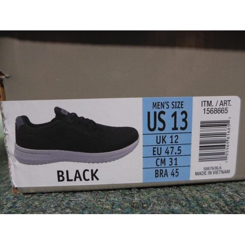 3368 - Pair of men's black Skechers, UK size 12, with box * this lot is subject to VAT