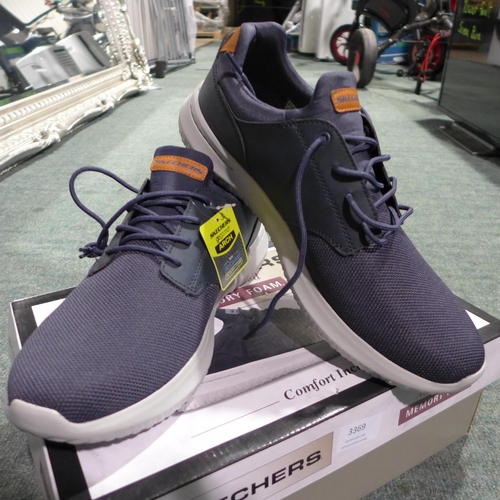 3369 - Pair of men's navy Skechers, UK size 12, with box * this lot is subject to VAT