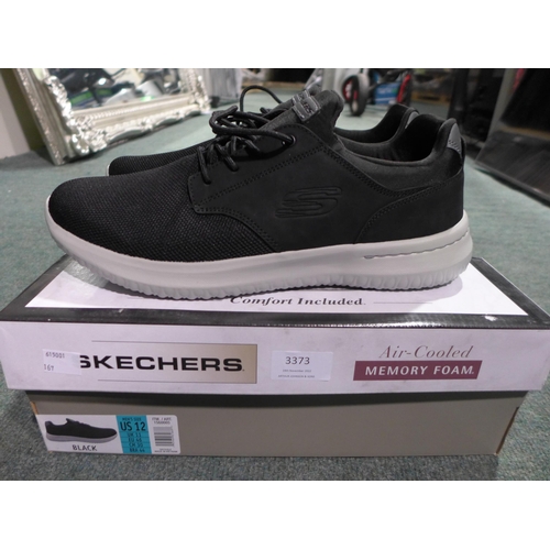 3370 - Pair of men's black Skechers, UK size 11, with box * this lot is subject to VAT