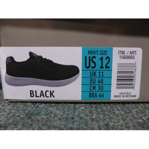 3370 - Pair of men's black Skechers, UK size 11, with box * this lot is subject to VAT