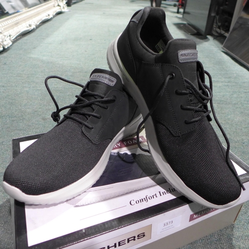 3370 - Pair of men's black Skechers, UK size 11, with box * this lot is subject to VAT