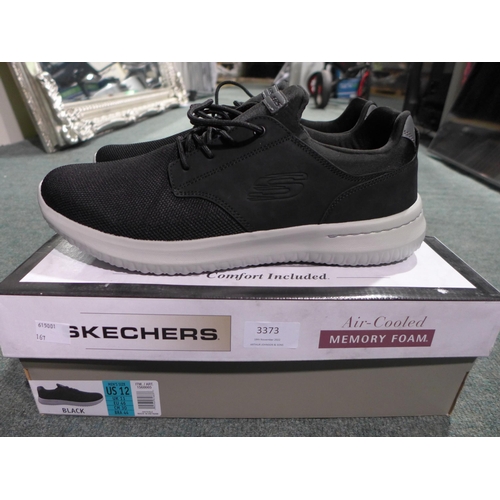 3372 - Pair of men's black Skechers, UK size 11, with box * this lot is subject to VAT